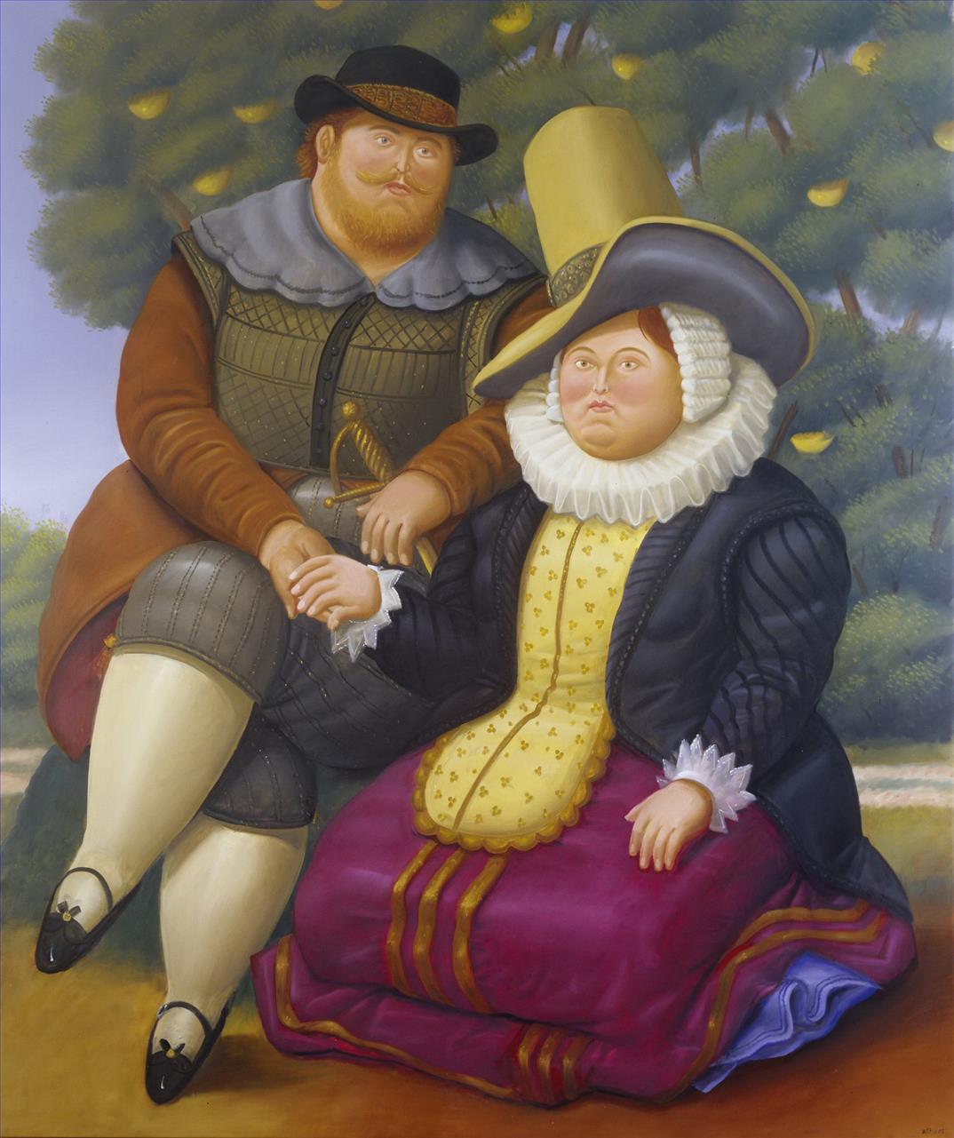 Rubens et sa femme 2 Fernando Botero Peintures à l'huile